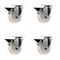 Service Caster 4'' Nylon Wheel Swivel Top Plate Caster Set with Posi Brake, 4PK SCC-20S414-NYS-PLB-4 - alternate 1